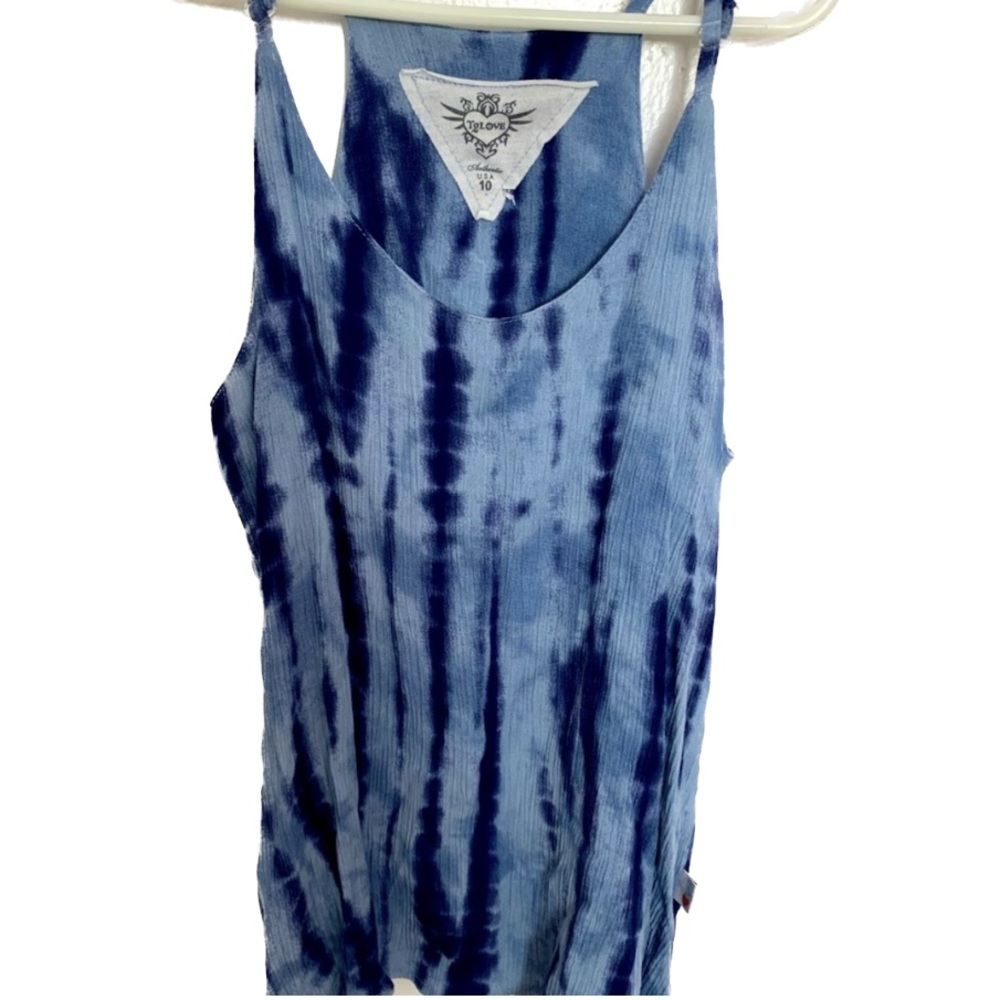 T2 Love Tie Dye Blue Tank Top